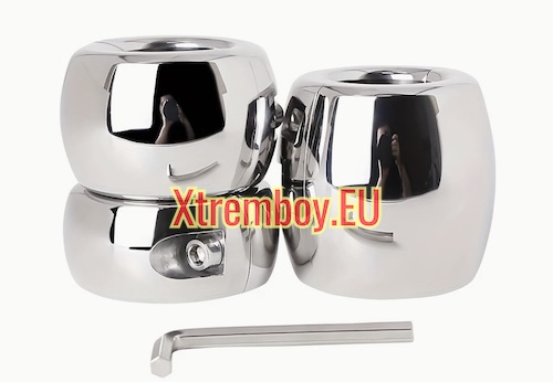 Ballstrecher en acier Anneau de Scrotum pour Hommes Jouet Sexuel